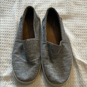 Toms Gray Slip-On Loafers with Soft Fabric